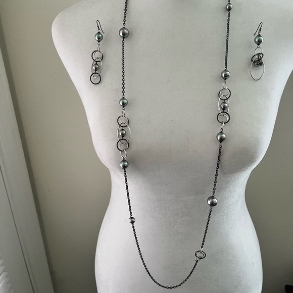 MARJORIE 1890 PRE-LOVED AUTHENTIC CLASSIC 8mm TAHITIAN FAUX PEARL NECKLACE SET - Picture 2 of 16